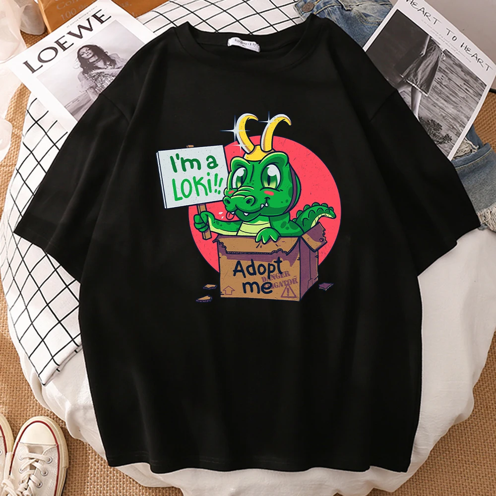 Мужская футболка с рисунками из мультфильмов я Лок Одевай меня маленький