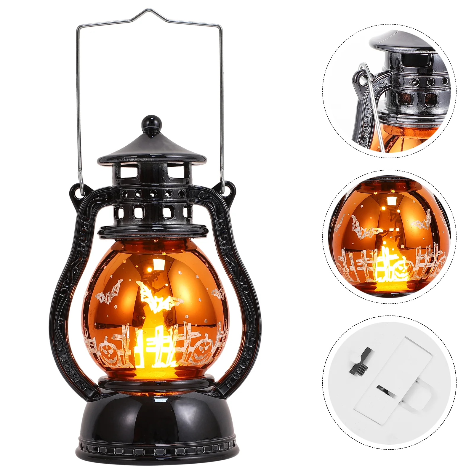 

Масляная лампа для Хэллоуина, лампы, фонарь, украшение, фонарь, декоративные винтажные светодиодные светильники, работающие в ретро стиле, уличная ведьма