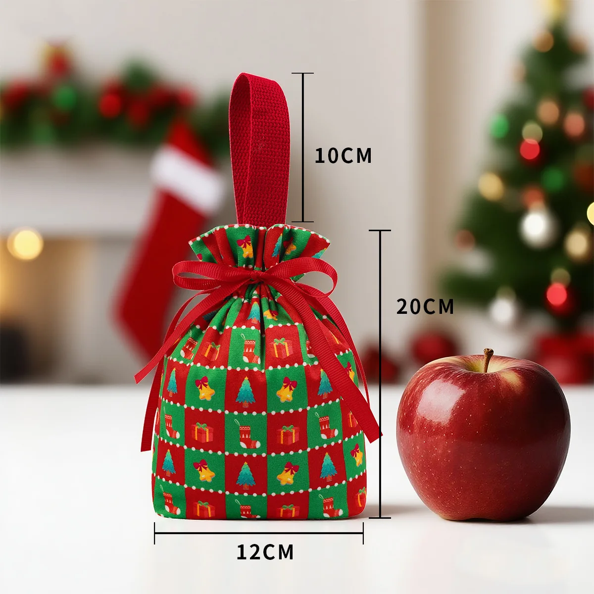 

Рождественская бархатная сумка ISKYBOB