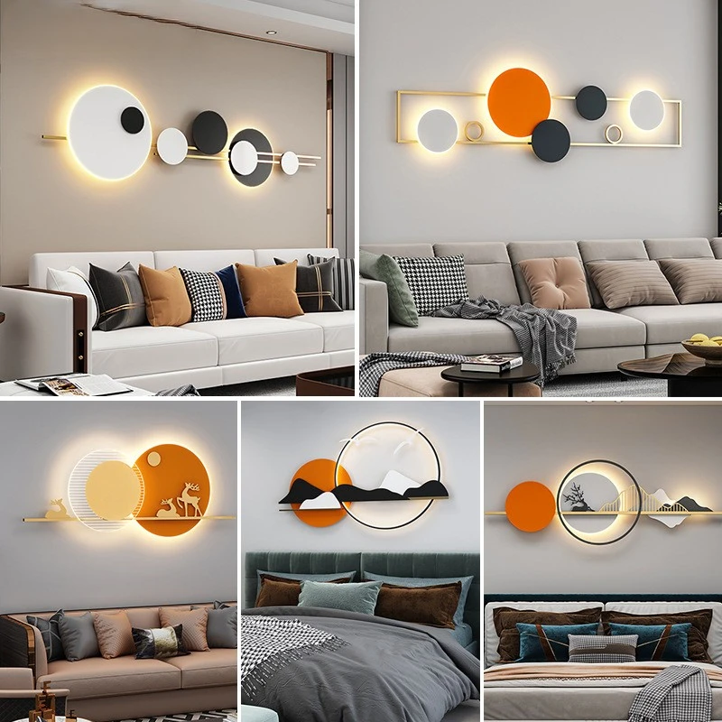 

Creative Long With Plug New Modern LED Wall Lights Living Study Dining Office Room Bedroom Bedside Flats Lamps Indoor Lighting