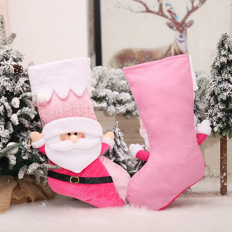 

Christmas Stocking Sack Xmas Gift Candy Bag Noel New Year Christmas Decorations for Home Natal Navidad Sock Christmas Tree Dec
