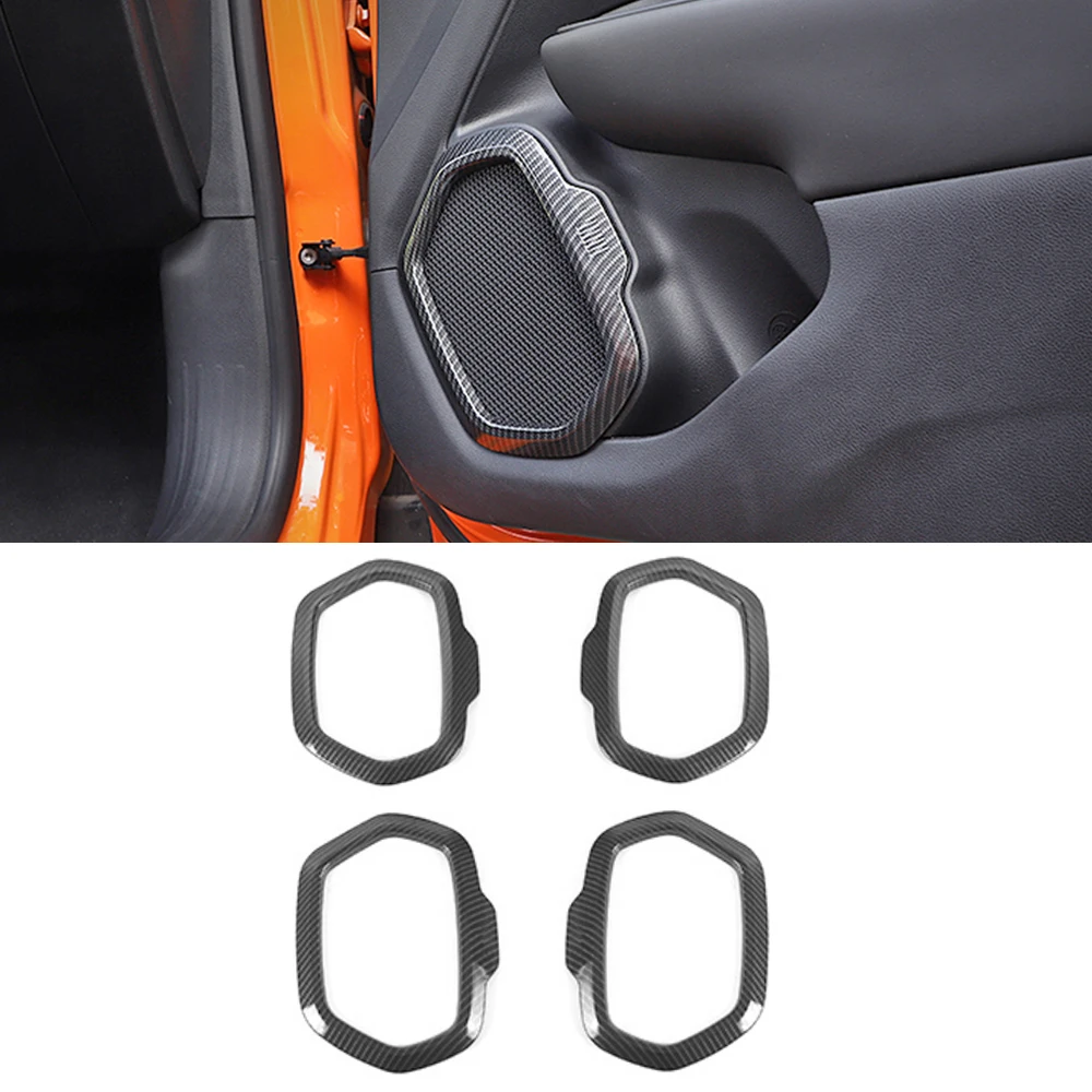 

Door Speaker Ring Decoration Cover Trim for Jeep Renegade 2016 2017 2018 2019 2020 2021 2022 Car Interior Accessories ABS Orange