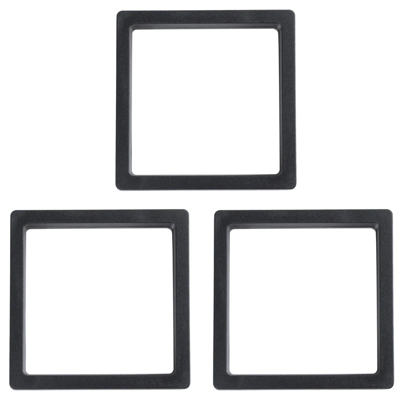 

3X Квадратные 3D альбомы плавающая рамка держатель Монета коробка ювелирные изделия показ чехол, 9x9 см (с основанием)