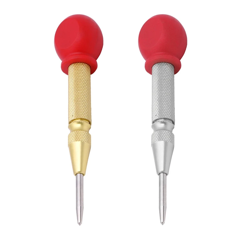 

2Pcs HSS Center Punch Stator Punching Automatic Center Pin Punch Spring Loaded Marking Drilling Tool With A Protective Sleeve -