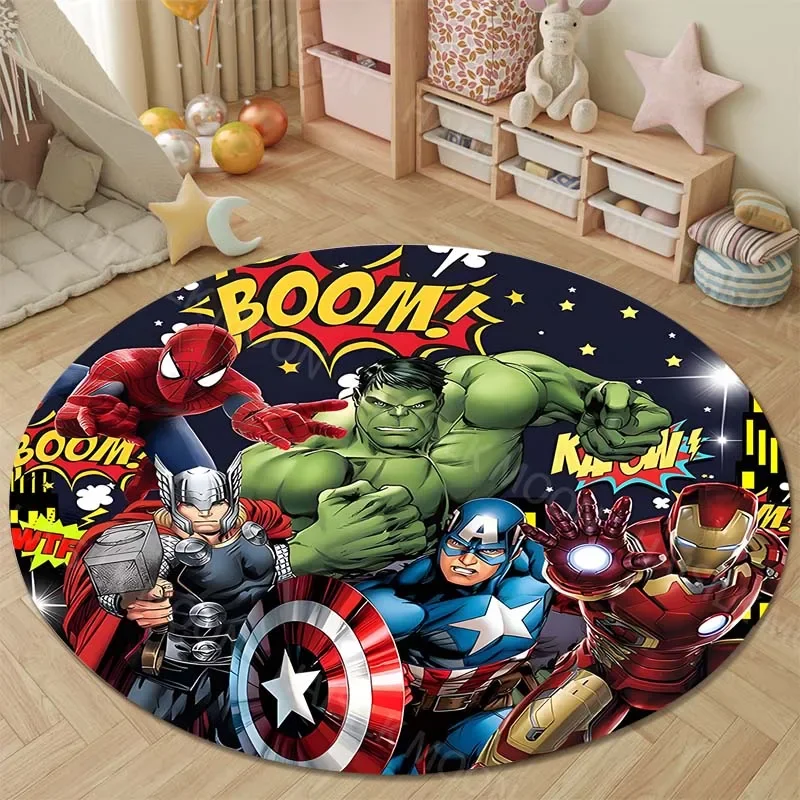 Круглые коврики Marvel Мстители для спальни напольные детской комнаты домашний