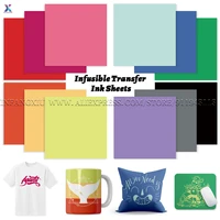 xfx infusible transfer ink sheets 12 pcs 12x12 solid color sublimation transfer ink for cricut joy heat press t shirts mugs diy