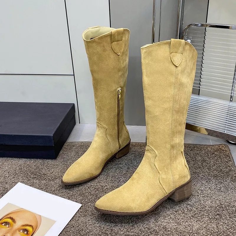 

Брендовая женская обувь, женские сапоги, привлекательные сапоги до бедра на высоком каблуке, женская зимняя обувь на молнии, модная резинов...