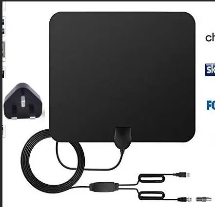 

80 Mile HDTV Indoor Antenna Aerial HD Digital TV Signal Amplified Booster &Cable 80