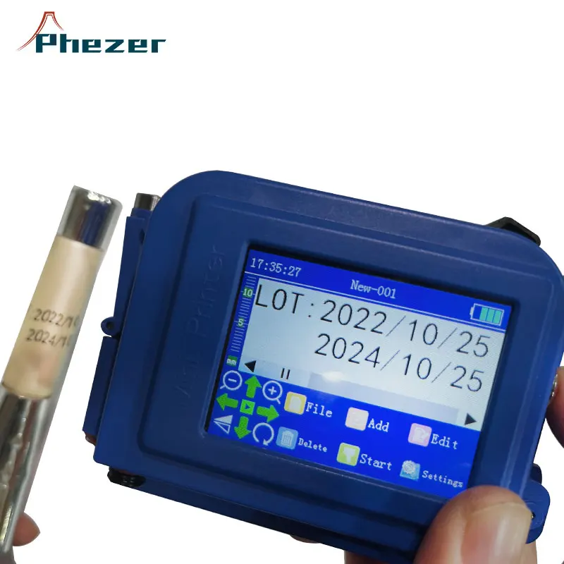 Фото Промышленный мини-принтер Phezer PC-11 TIJ для нанесения логотипов, даты производства и срока годности на ручках №2