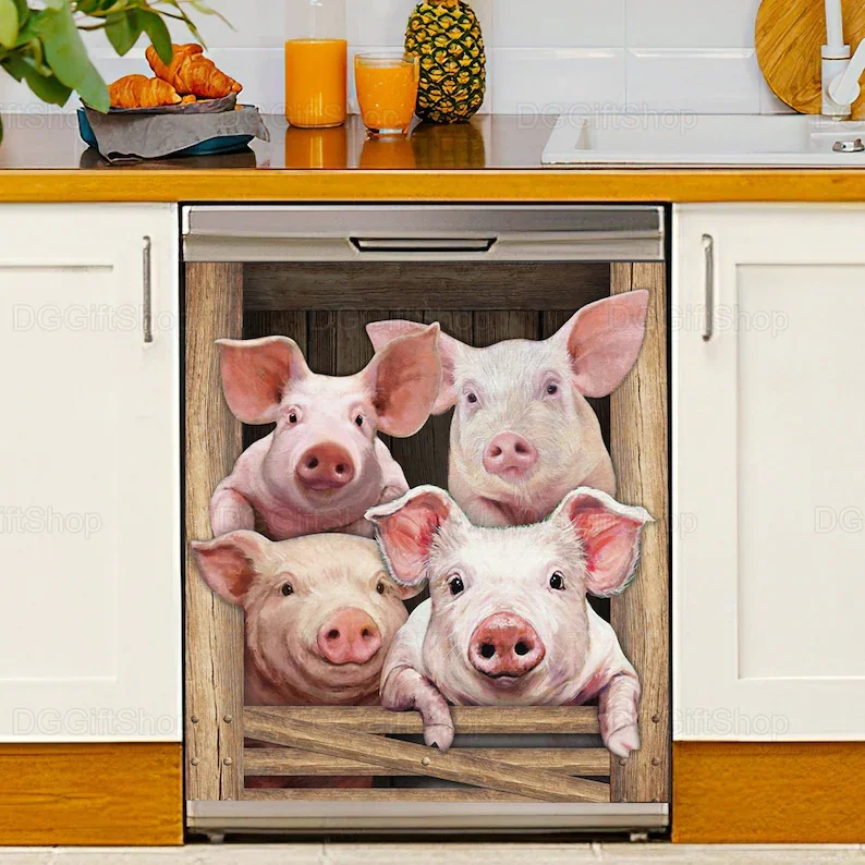 

Pig Farm Life Dishwasher Cover,Funny Pig Decor, Pig Farm Life, Gifts For Family, Mother's Day Gifts LNG142112A07