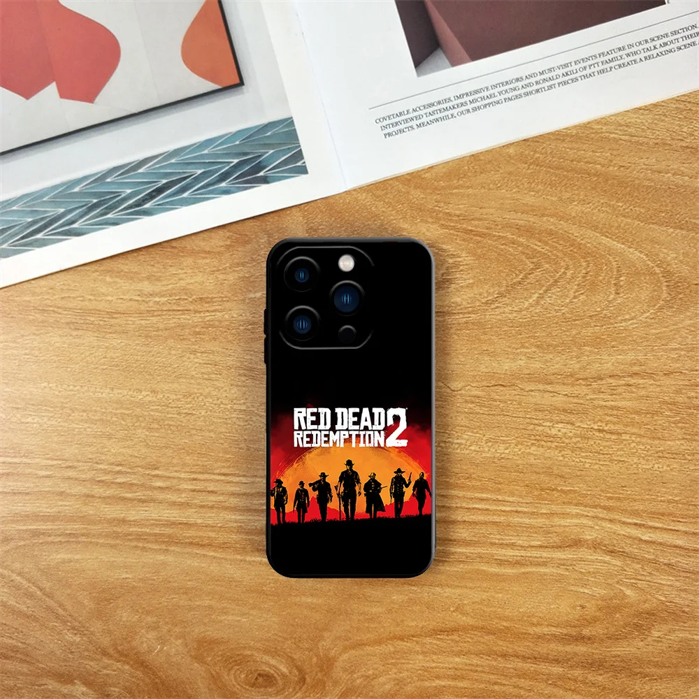 Чехол для телефона R-Red D-Dead R-Redemption Samsung S23 S22 ULTRA A22 A23 A32 A34 A52 A53 A54 A71 A72 A73 Черный мягкий