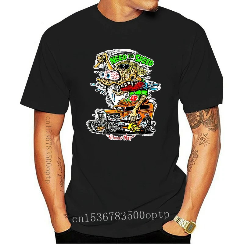 

Camiseta Vintage para hombre, camisa con estampado Hot Rod Rat Fink Big Daddy Roth Need for Speed, color blanco y S-3XL, nueva