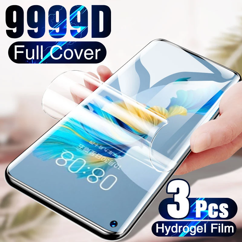 

Hydrogel Film For Huawei Mate 40 30 Pro 20 10 Lite P50 P40 P30 Pro P20 Lite P Smart Z Full Screen Protector Soft Not Glass Cover