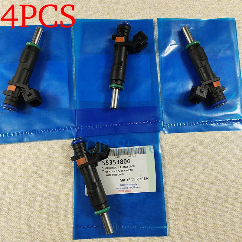 4 шт. Топливная форсунка для Chevrolet Cruze Opel Vauxhall Astra J ZafiraC Mokka 55353806