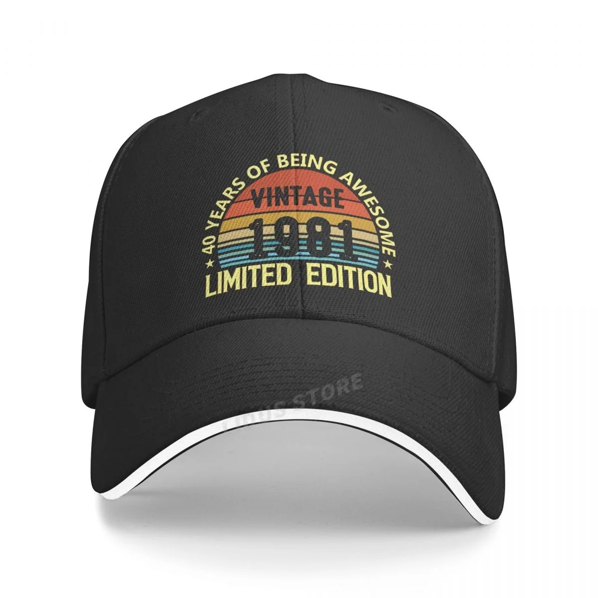 Vintage 1981 40th Birthday Hat Funny Neutral Printing Truck Driver Cap Cowboy Hat Adjustable Skullcap Dad Hat For Men And Women