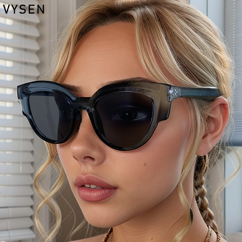 Y2K солнцезащитные очки кошачий глаз мужские 2024 элитный бренд нерегулярные модные