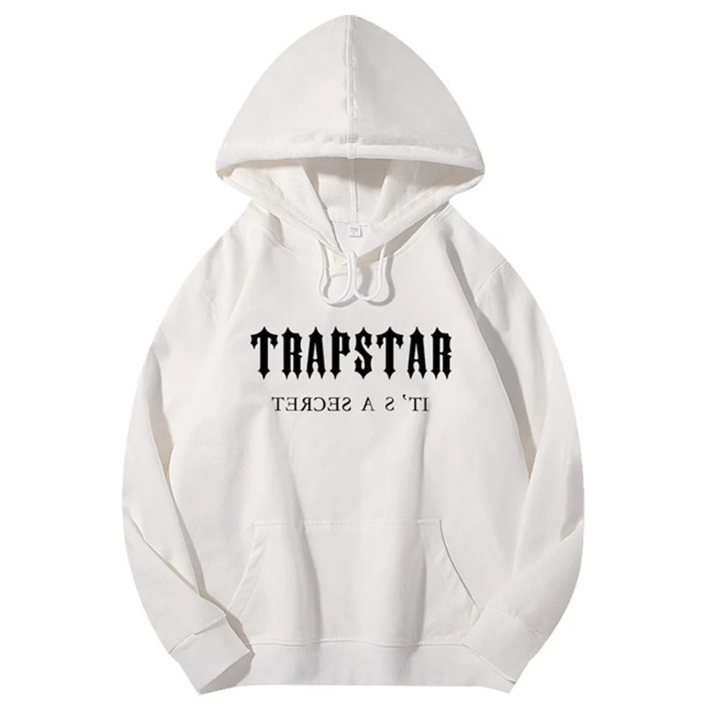 

2022 New Autumn Winter Men Hoodies Sweatshirts Fashion Hoody Pullover Trapstar Print Plus Fleece Casual Male Clothing Sportswear