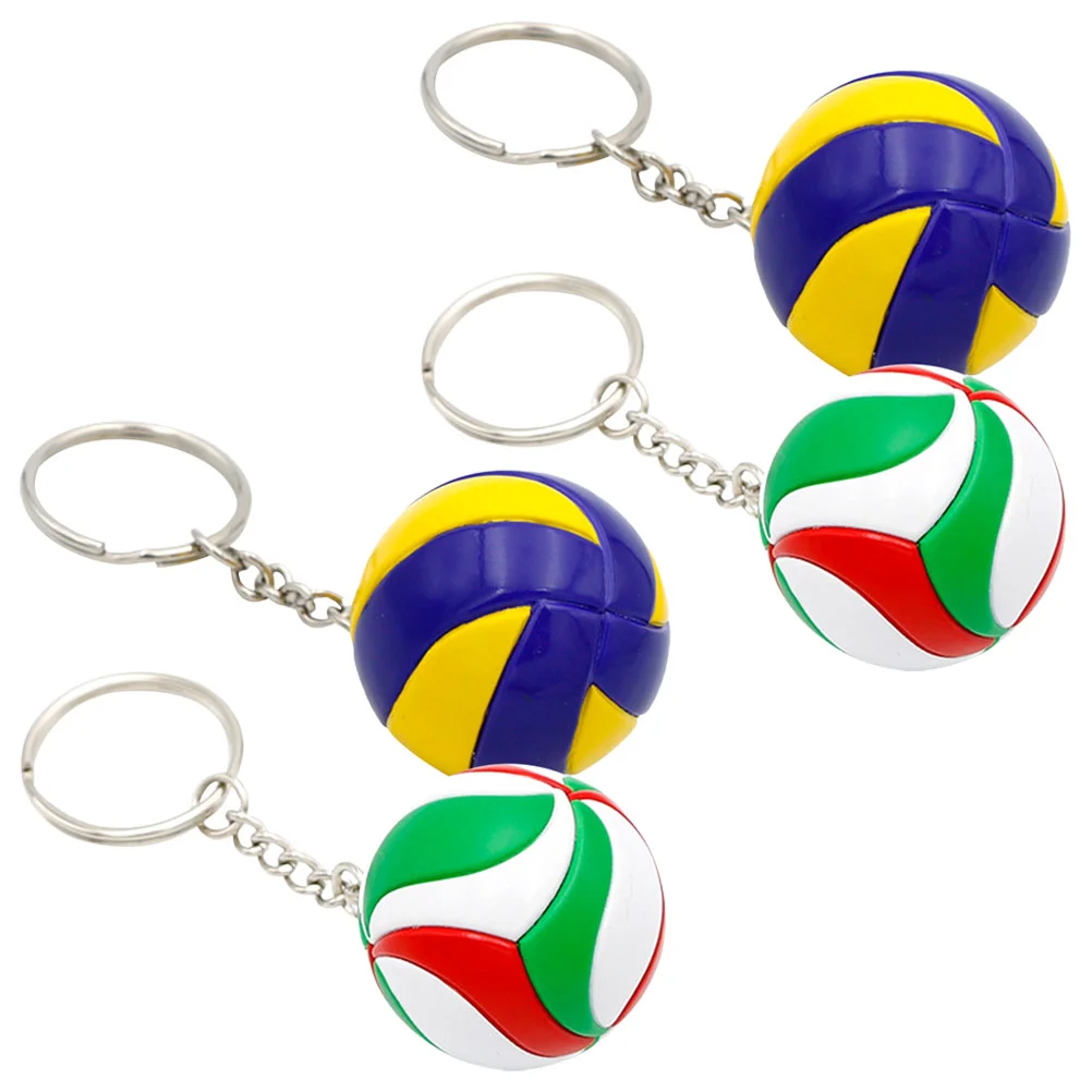 

4 Pcs Keychain Volleyball Decoration Party Favors Keychains Backpacks Spherical Decorative Keyring Pendant Bag Student