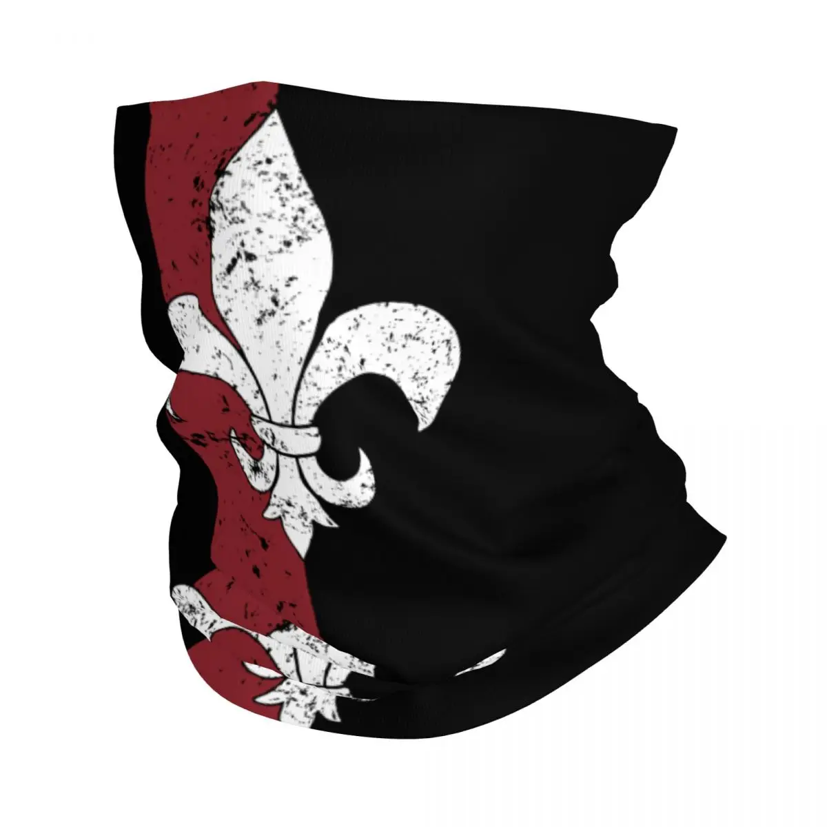 

Fleur De Lis Bandana Neck Gaiter Printed Lily Flower Symbol Flag Wrap Scarf Balaclava Outdoor Sports Men Women Adult All Season