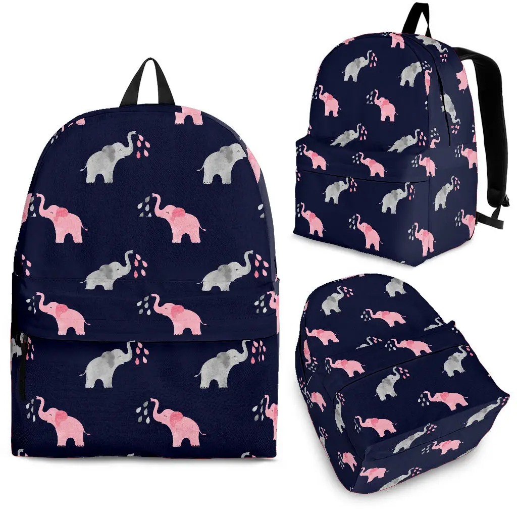 

YIKELUO Cute Cartoon Elephant Children's Schoolbag Animal Print Leisure Outdoor Travel Knapsack Student Textbook Backpack
