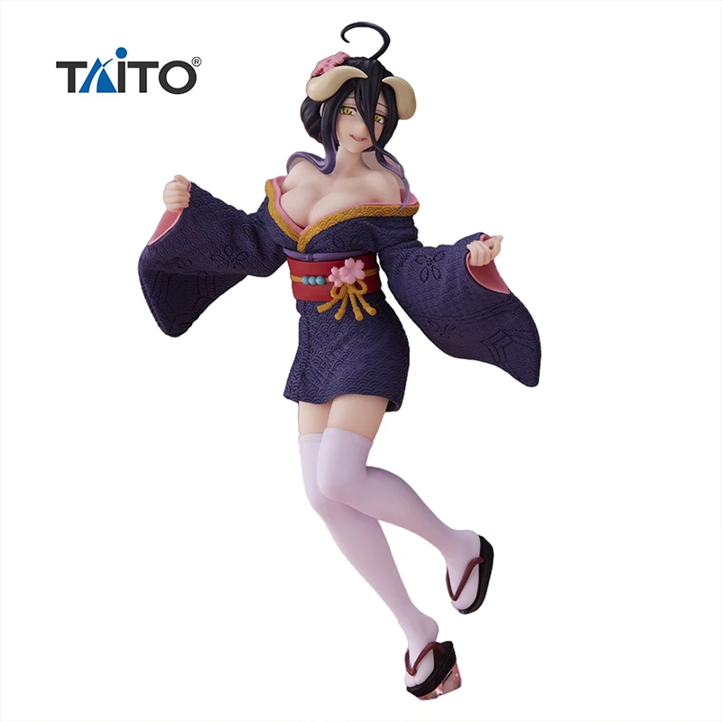

In Stock 18Cm Original Taito Overlord Albedo Collect Decoration Action Figure Scenery Model Toys Anime Figure Boy Gifts