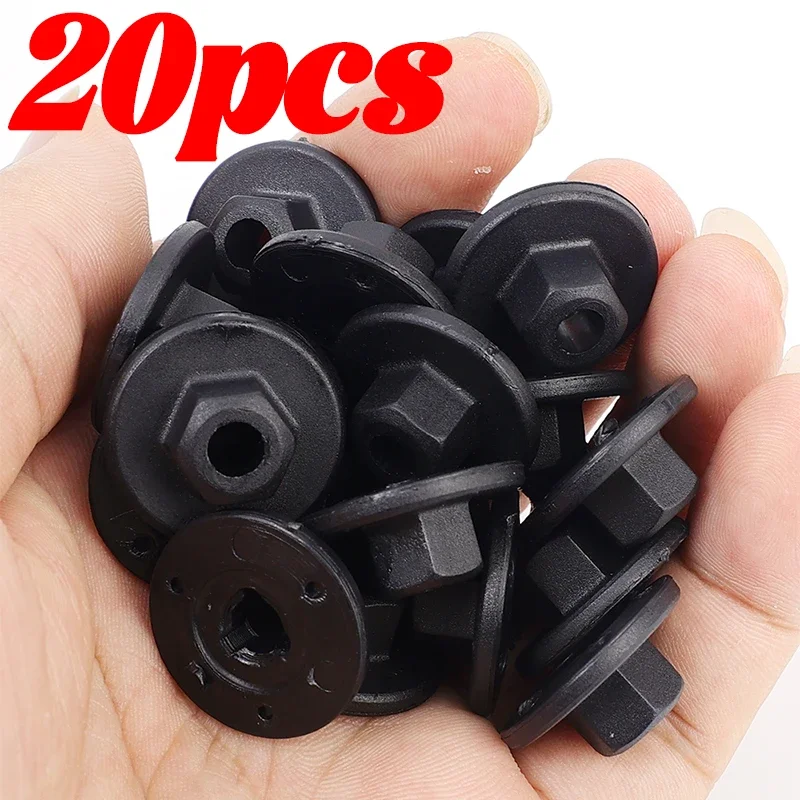 

100-10 шт. автомобильные клипсы фиксатор шасси задний бампер брызговик Шестигранная головка пластиковая самонарезающая гайка крепление 07147169847 для BMW