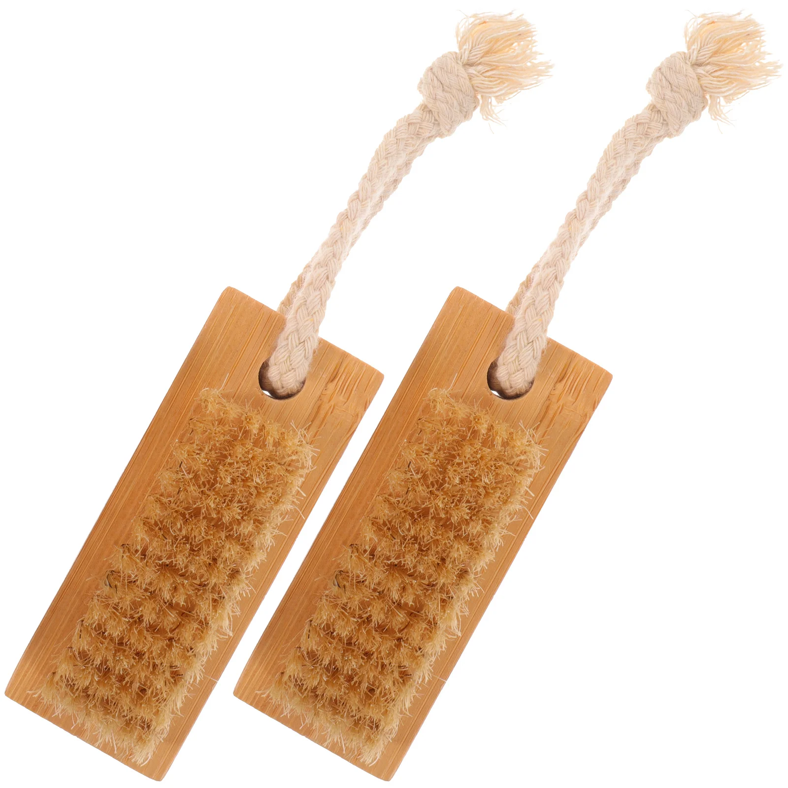 

2 Pcs Wooden Nail Cleaning Brush Nubuck Cleaner Tools Bamboo Portable Fingernail Scrub Brushes