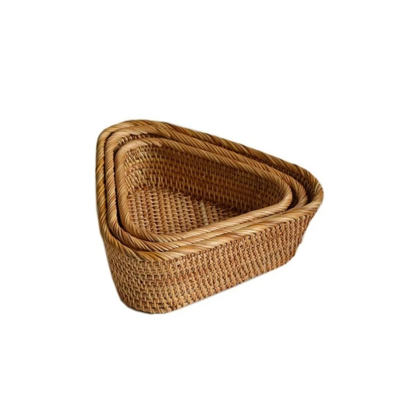 kitchen woven container set handmade natural rattan wicker storage container box