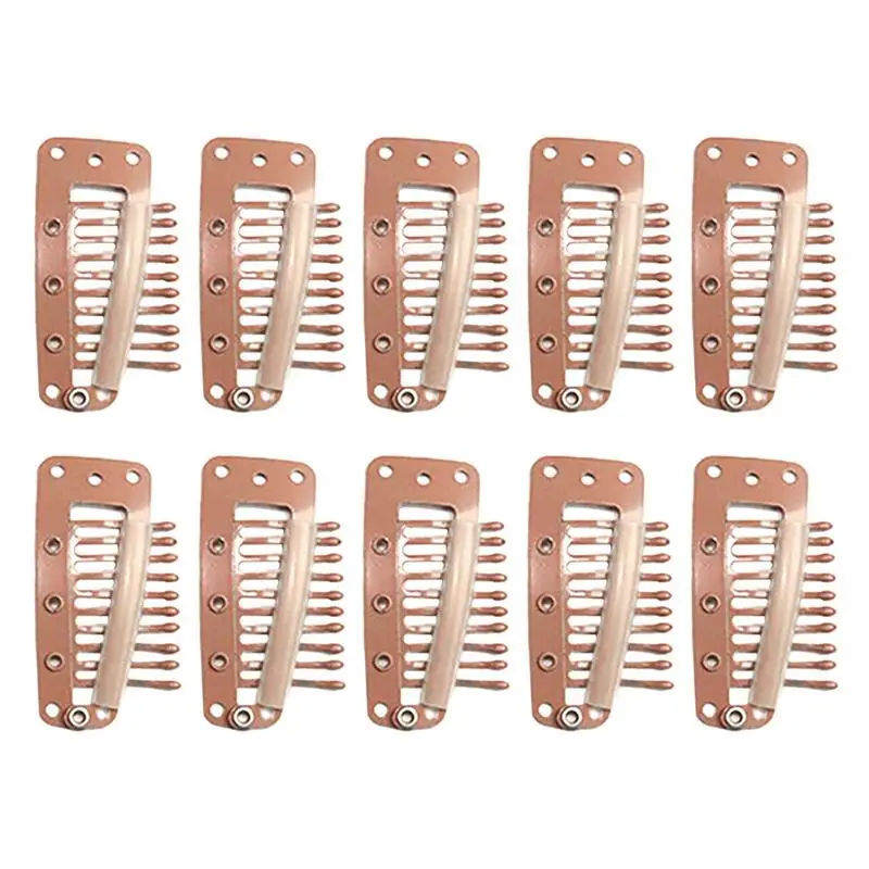 

U Shape Snap Clip U Shape Metal Snap Comb Clips Portable Snap Comb Wig Clips Hair Clips Snap Hair Clips For Hair Extensions