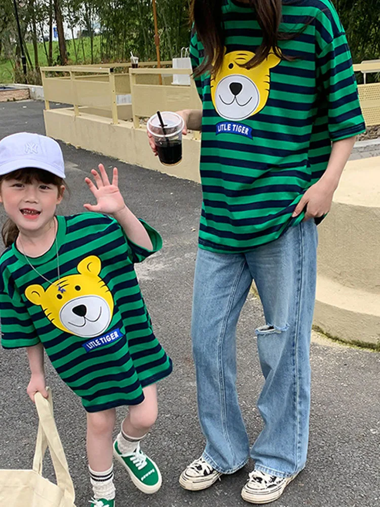 

Одежда для матери и дочери Новая модная летняя одежда сетчатая Красная футболка для иностранной Девушки Корейская версия длинная футболка приталенное Повседневное платье