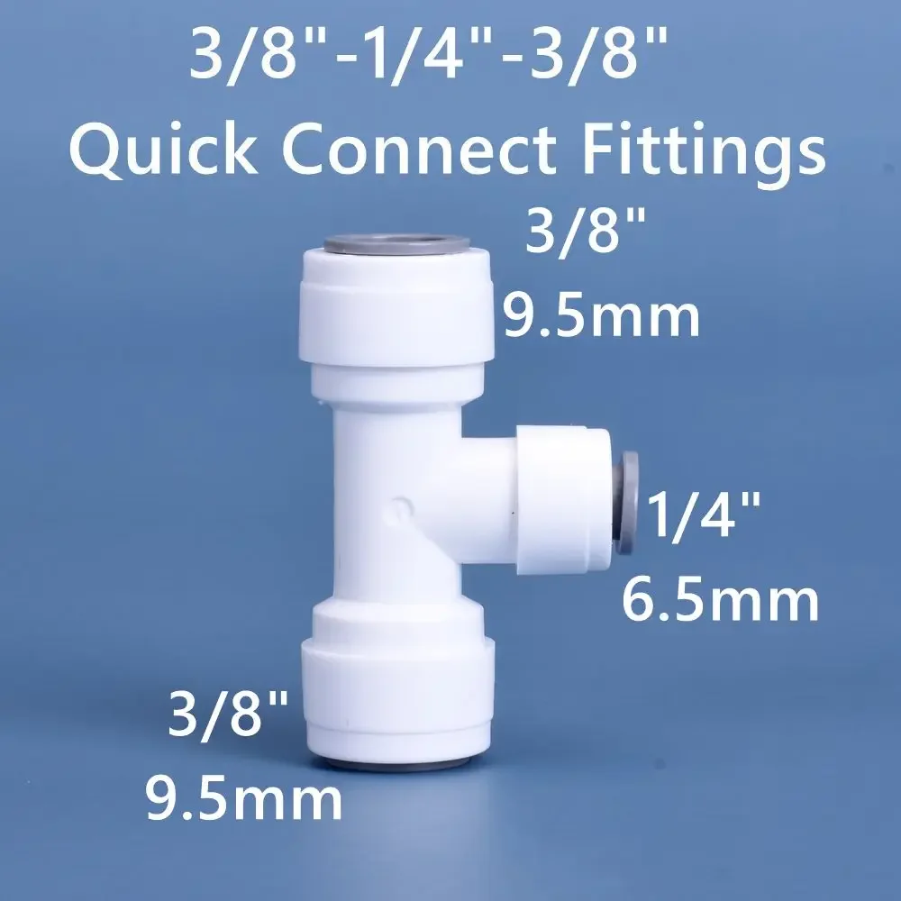 

Быстроразъемные Т-образные фитинги для обратного осмоса 1/4" и 3/8"