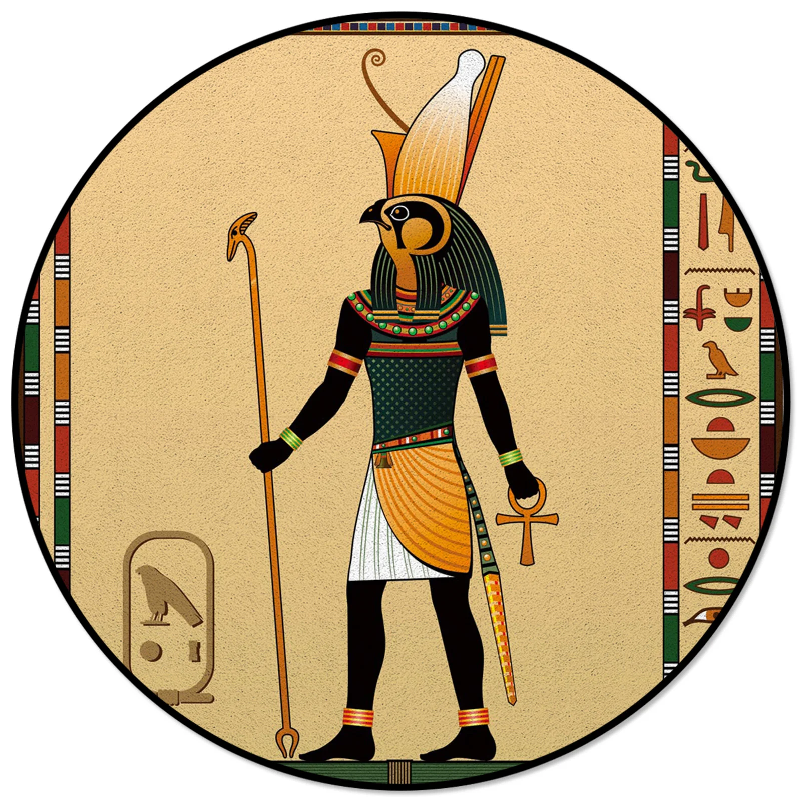 

Ранний Египетский создатель, египетские круглые рандовые ковровые покрытия для спальни, большой коврик для гостиной, круглые ковровые покр...