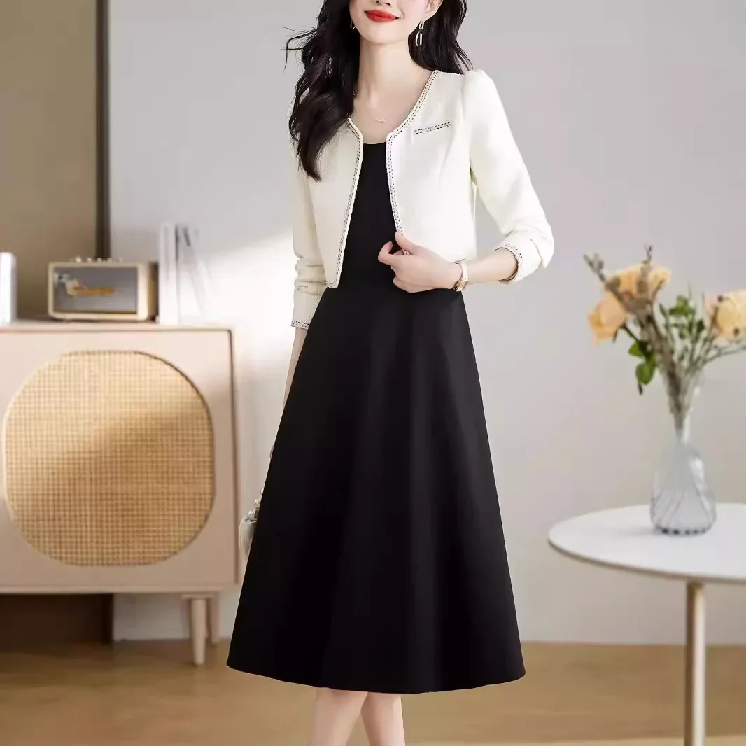 Роскошная твидовая куртка с длинными рукавами костюм-двойка женская одежда