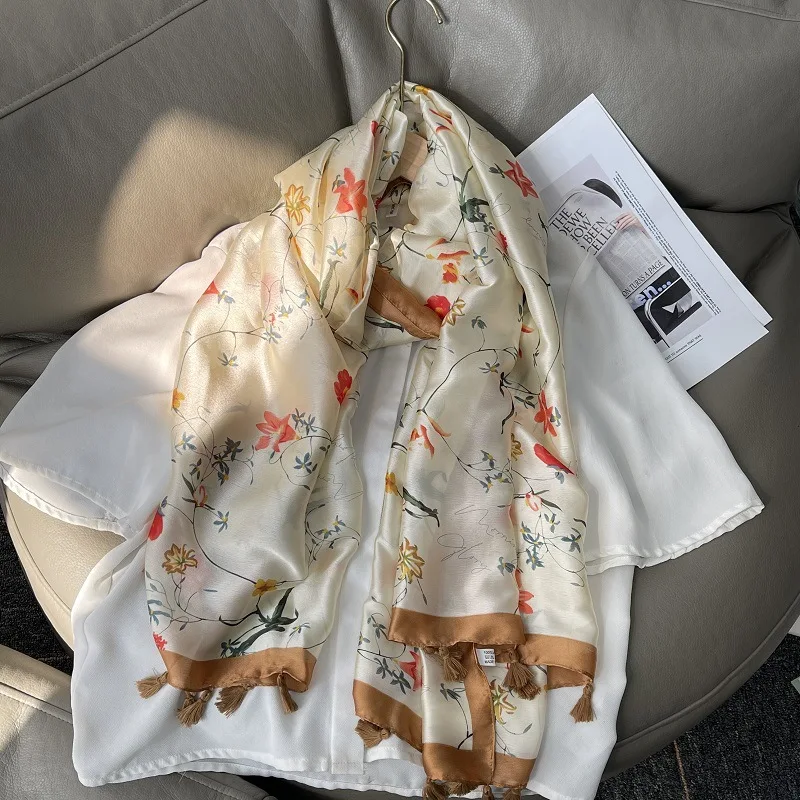 

Шарф женский Мягкий тонкий, Солнцезащитная шаль, Воздухопроницаемый модный Пляжный платок, Пашмина, весна-лето