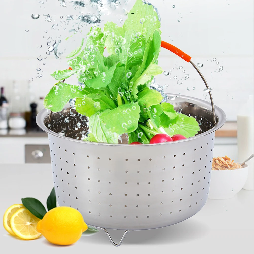 304 Корзина с паровой сеткой из нержавеющей стали Горшок под давлением Паровая