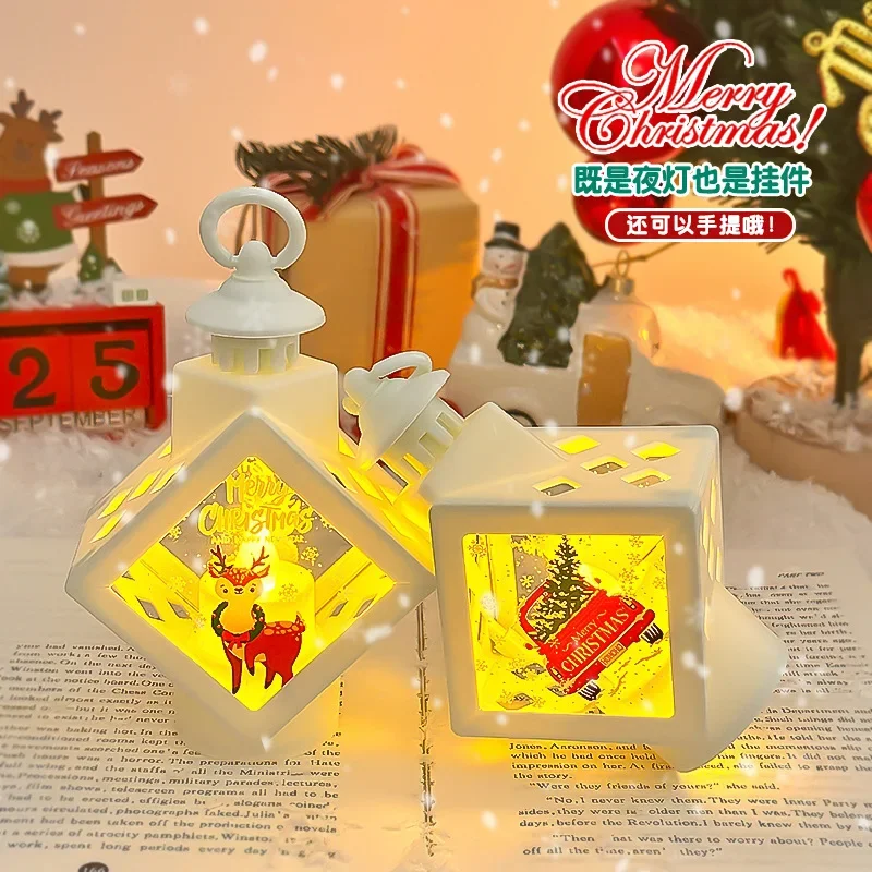 

Christmas Decoration Wind Lantern LED Electronic Candle Glowing Night Light Christmas Gift Photo Props