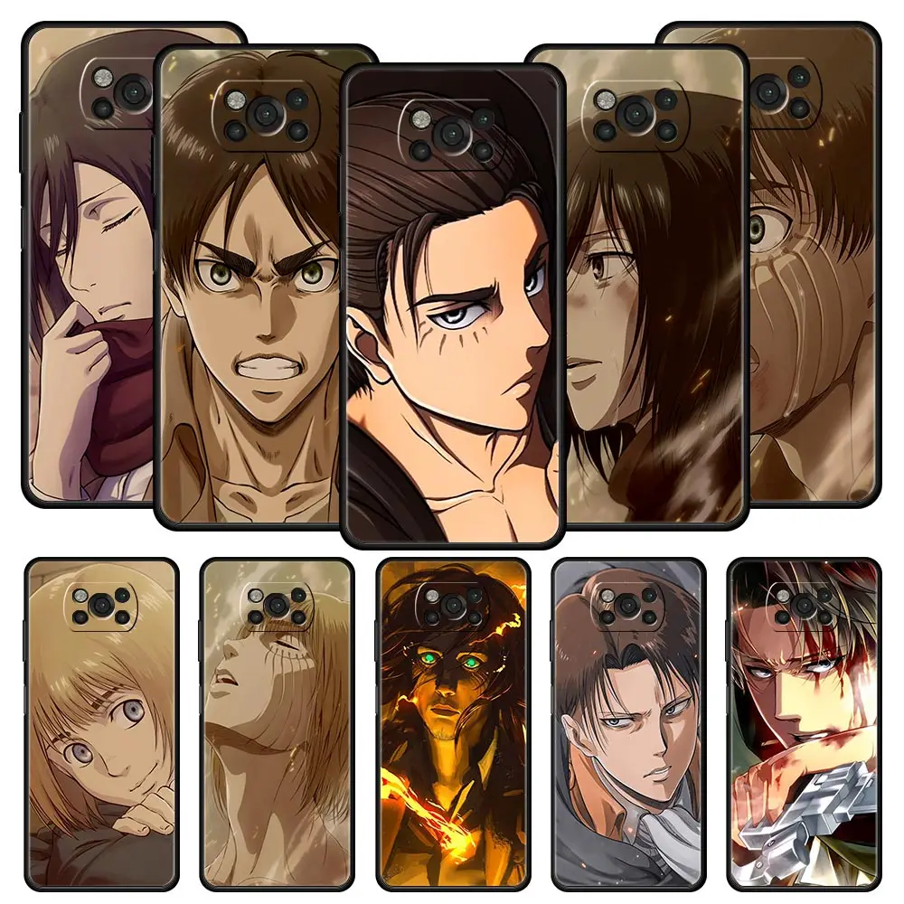 

Attack On Titan Phone Case for Xiaomi Poco X3 NFC F3 M3 M4 Mi Note 10 12 11 Ultra 11T Pro 10T Lite 5G 9T 11i 11X Soft Back Cover