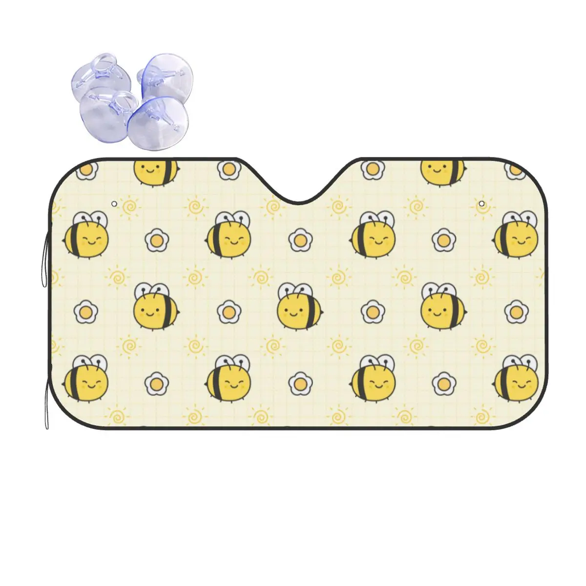 

Bee Insect Folding Windshield Sunshade 76x140cm Foils Sunshade Visor Sunscreen Curtain