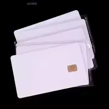 Фото 5 шт. Белый контактный чип Sle442 Smart IC Пустая ПВХ-карта с чипом SLE4442 Пустая смарт-карта Контактная IC-карта Безопасность 10 лет №4