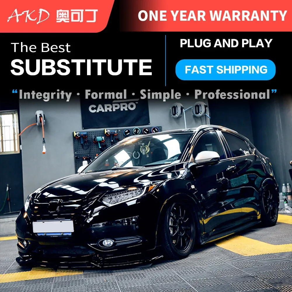 Автомобильные фары для HRV HR-V Vezel 2015-2021 светодиодные DRL противотуманные указатель