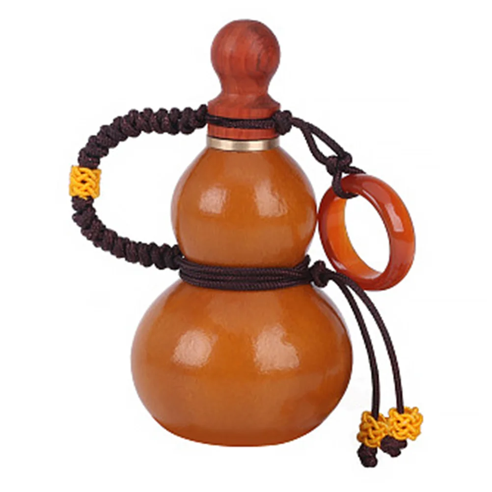 

Gourd Wu Lou Shui Feng Chineselu Gifts Birthday Statue Ornament Mom Natural Wood Charm Hu Calabash Amulet Dried Wealth Cucurbit