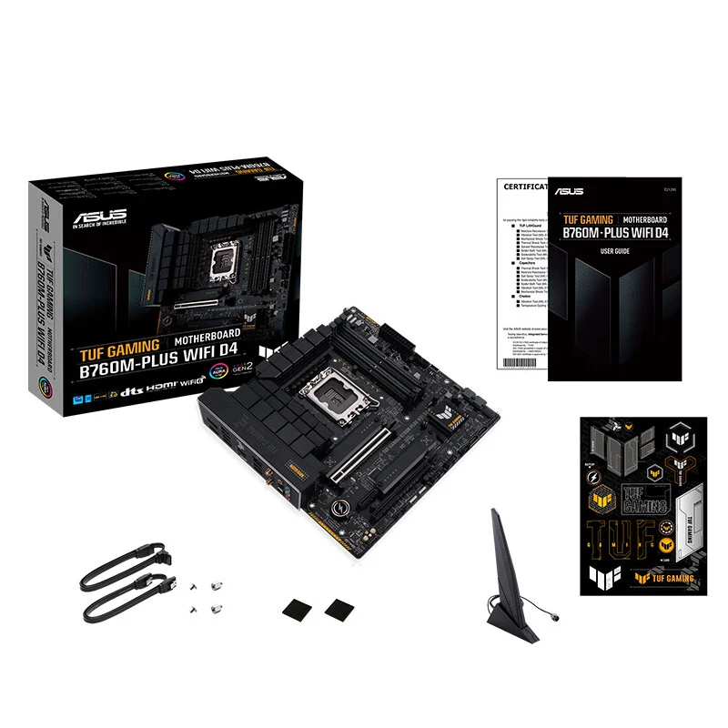 ASUS TUF игровая B760M-PLUS WIFI 13-го 12-го поколения Intel LGA 1700 mATX материнская плата с PCIe 5 0 2xpcie 4