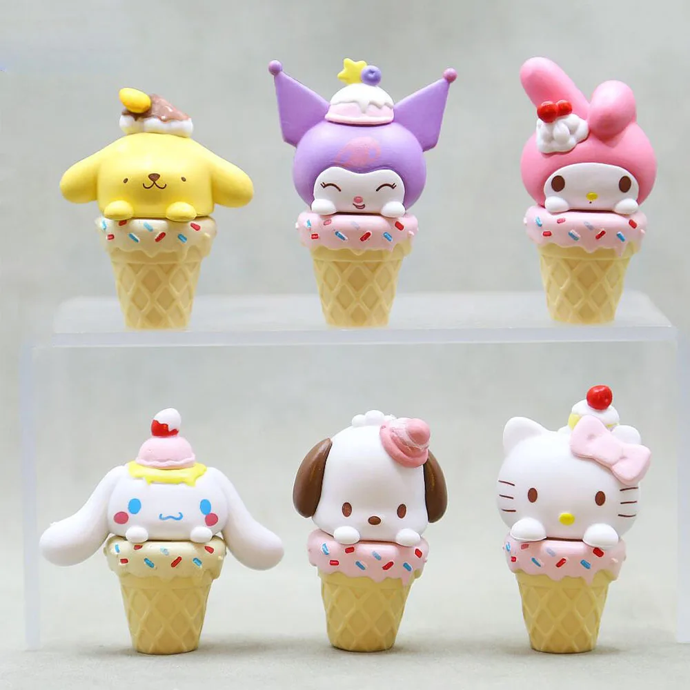 Летнее мороженое Sanrio Cinnamoroll My Melody Hello Kitty Kawaii игрушки украшения Аниме фигурки