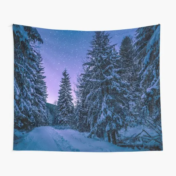 

Snowy Forest Tapestry Towel Art Beautiful Living Yoga Hanging Home Decor Wall Room Mat Printed Blanket Colored Travel Bedspread