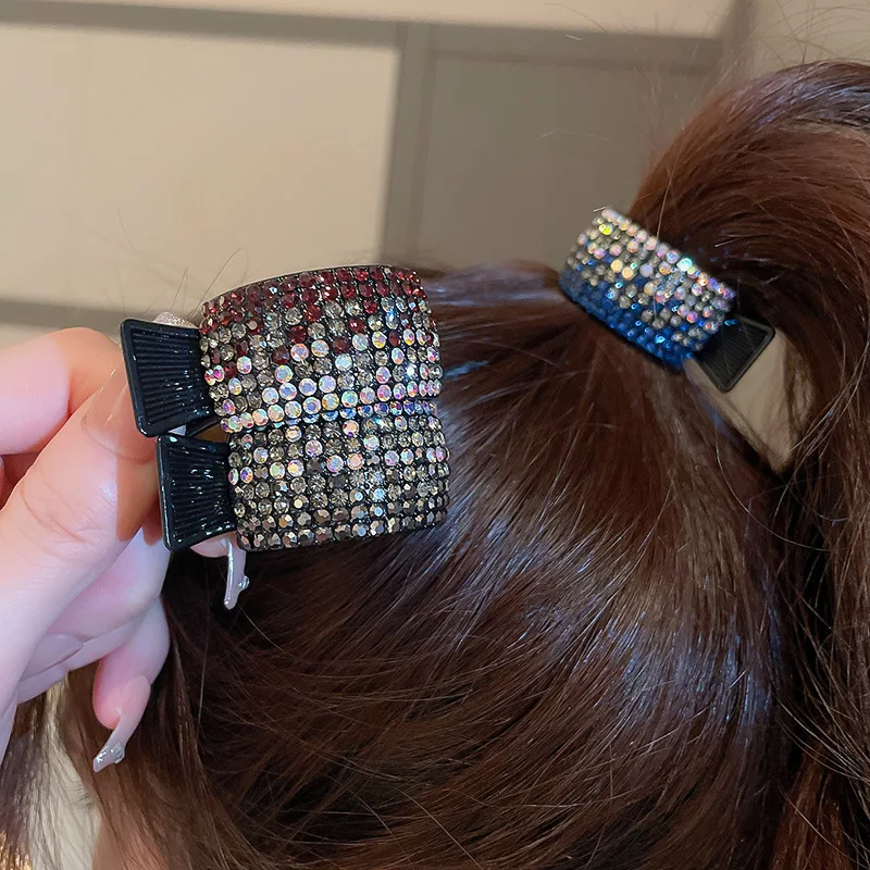 

2022 New Ponytail Rhinestone Shark Hair Clip for Women Korean Claw Clip Crab Hair Clip Barrettes крабик для волос