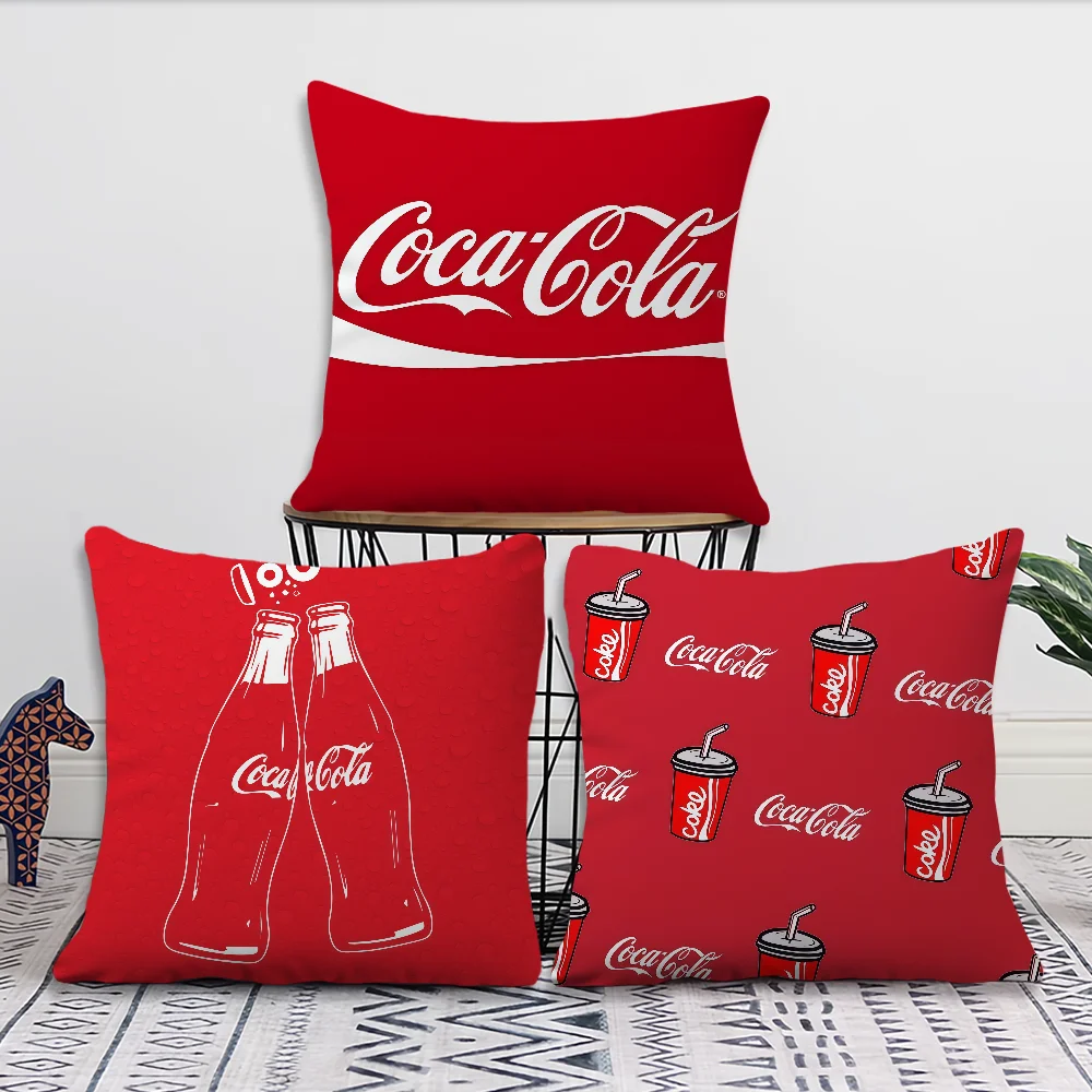 Фото Модный принт C-Coca C-Cola, наволочка для подушки, декор для дивана, дома, автомобиля, комнаты, кафе, офиса, скандинавский минимализм. №4