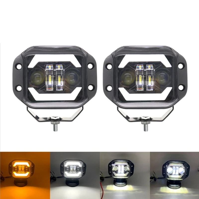 

Flush Mount LED Pods LED Flush Lights Fog Lights 5-inch Sqaure Light Durable Drop Shipping