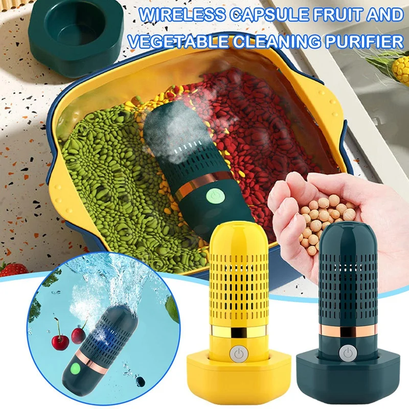 

Портативная стиральная машина для фруктов и овощей, беспроводная безопасная домашняя Автоматическая Очистительная Машина для фруктов и еды