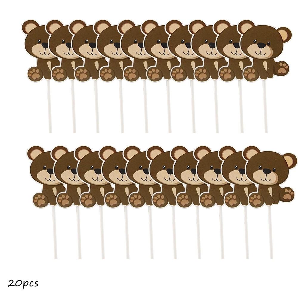 

Картонные медвежьи торт-топперы для детского дня рождения