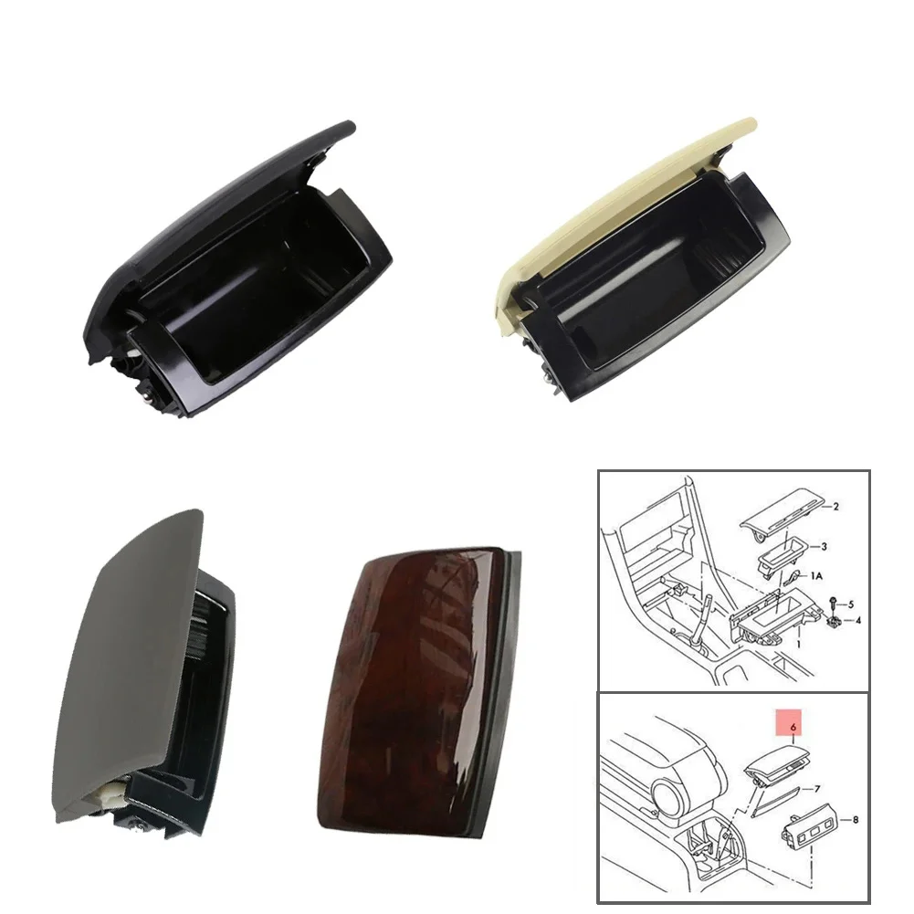 Черная автомобильная пепельница на центральной консоли сзади для Audi A4 B6 B7 2001 2002